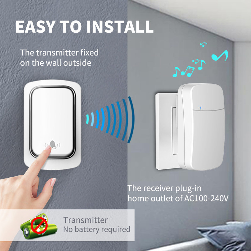 Portalampada impermeabile auto-alimentato telecomandato dello sbocco di parete del campanello 150M Remote Control Light