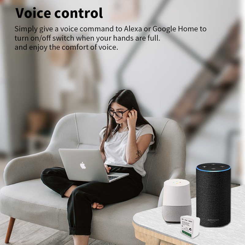 Temporizzatore astuto del relè di voce del teleruttore di APP di vita del modulo astuto dell'interruttore del commutatore di Tuya 16A 10A Wifi