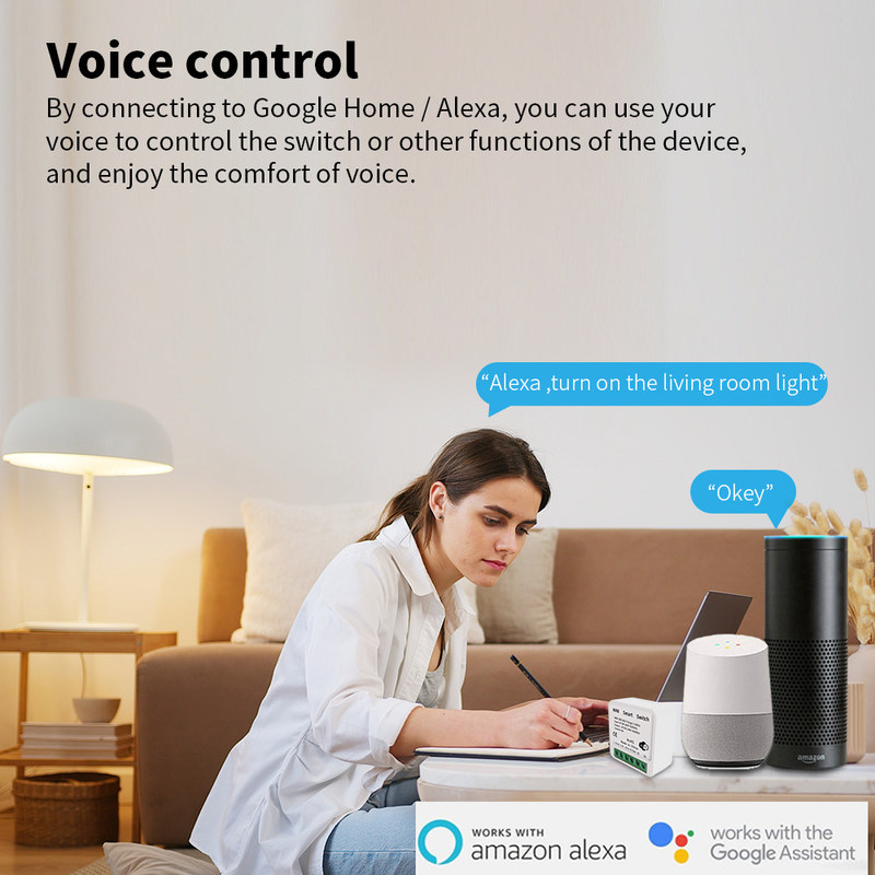 Tuya Alexa Timer Smart Switch 10A Relay Module Funzionamento Remote Smart Switch supporto Google Alexa controllo vocale facile installazione