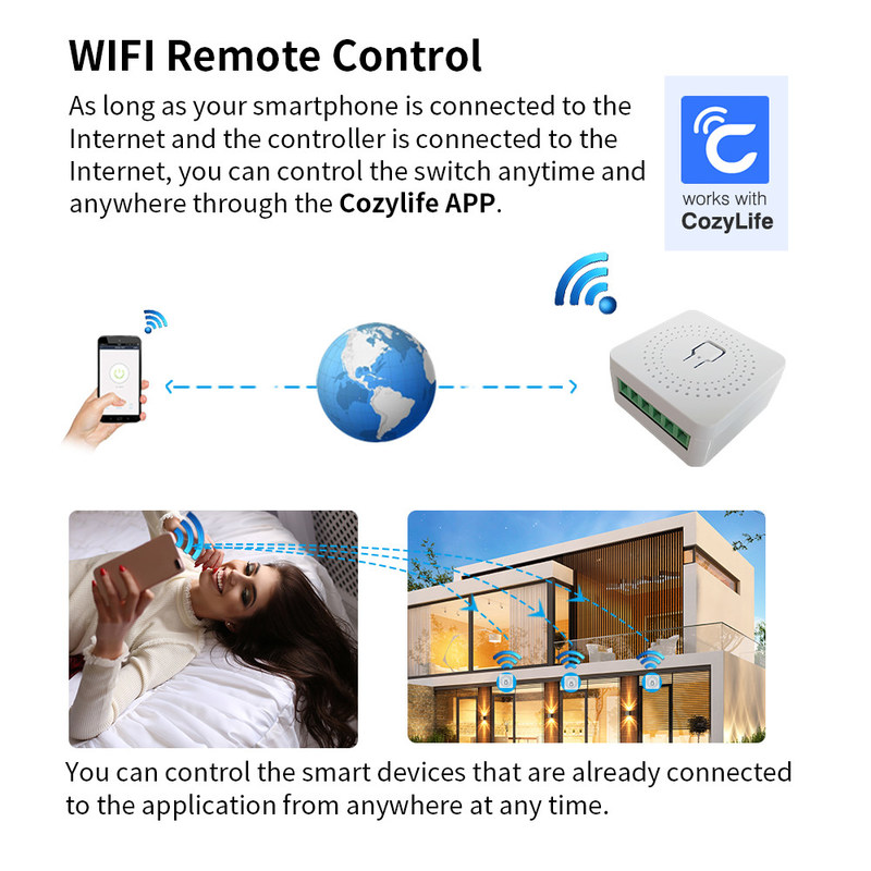 DIY MINI Homekit Buttone Switch Modificatore Modulo Relay Lavorare con tuya wifi app supporto funzione di controllo vocale