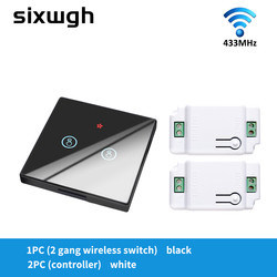 RF433 Interruttore di controllo remoto wireless pannello di cristallo touch switch con interruttore 10A rifatto circuito vecchia versione