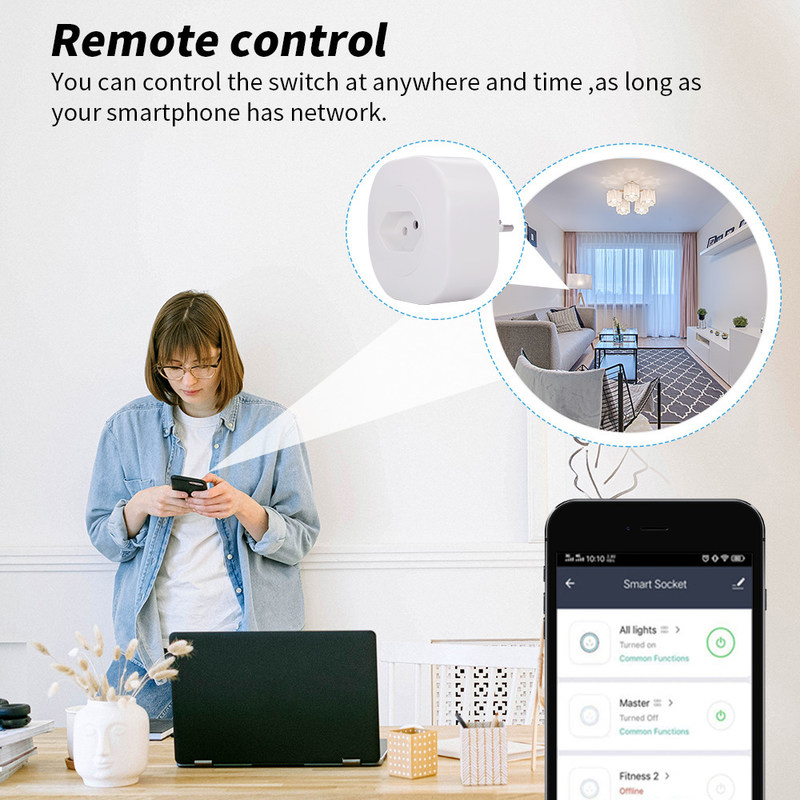 Incavo astuto standard 16A 220V 127V 50Hz del pavimento del Brasile dello sbocco di potere dell'incavo di Tuya WIFI Smart