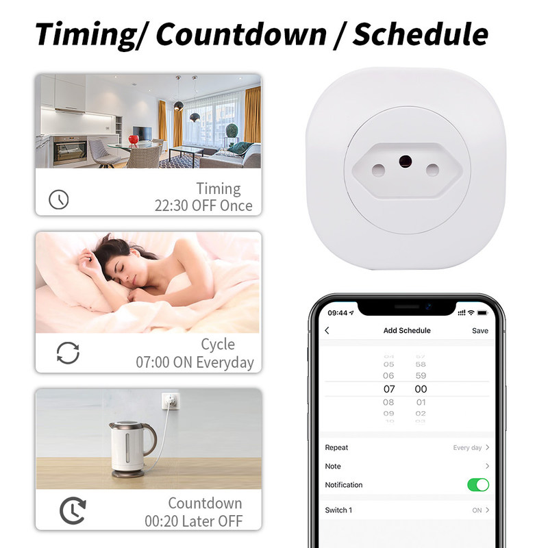 Incavo astuto standard 16A 220V 127V 50Hz del pavimento del Brasile dello sbocco di potere dell'incavo di Tuya WIFI Smart