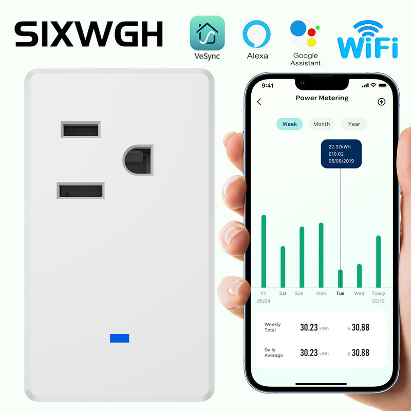 Il FCC ha certificato l'incavo di Tuya Zigbee dell'alimentazione elettrica dell'incavo 2200W 50*50*84mm di Wifi della parete
