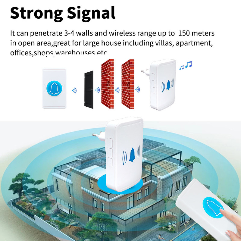 macchina fotografica astuta telecomandata del campanello di Wifi di video 30W definizione senza fili di campanello per porte alta