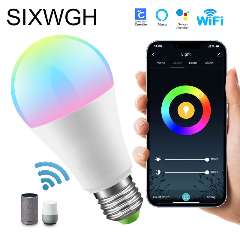 Graffiti Bluetooth RGB della famiglia 	Luce della decorazione dell'atmosfera della lampadina della lampadina 9W di Wifi LED