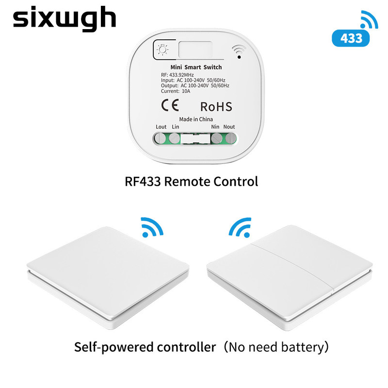 il commutatore astuto di 2a 250v Whz01 Zigbee ha arrotondato il commutatore più tenue d'angolo dell'interruttore Rf433 Homekit