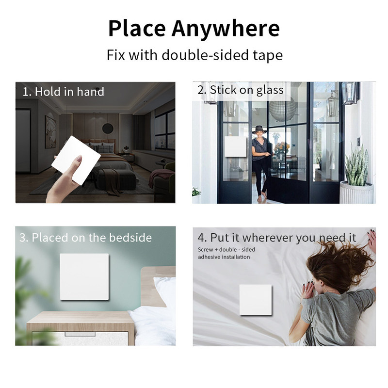 il commutatore astuto di 2a 250v Whz01 Zigbee ha arrotondato il commutatore più tenue d'angolo dell'interruttore Rf433 Homekit