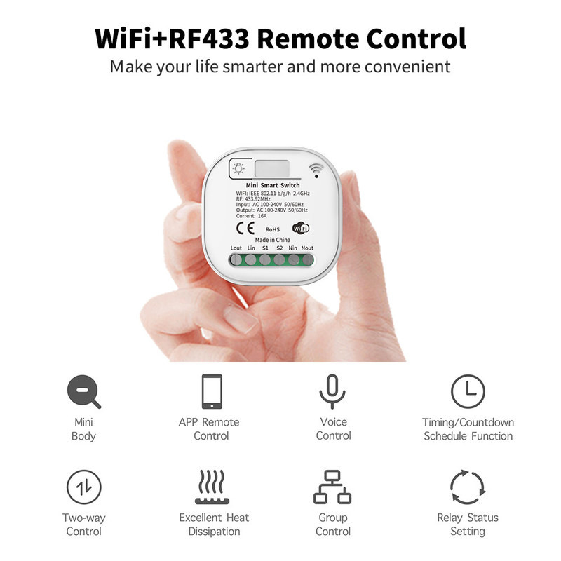 interruttore on-off chiave di Homekit di auto di Wifi tre senza fili del teleruttore 2.4GHz