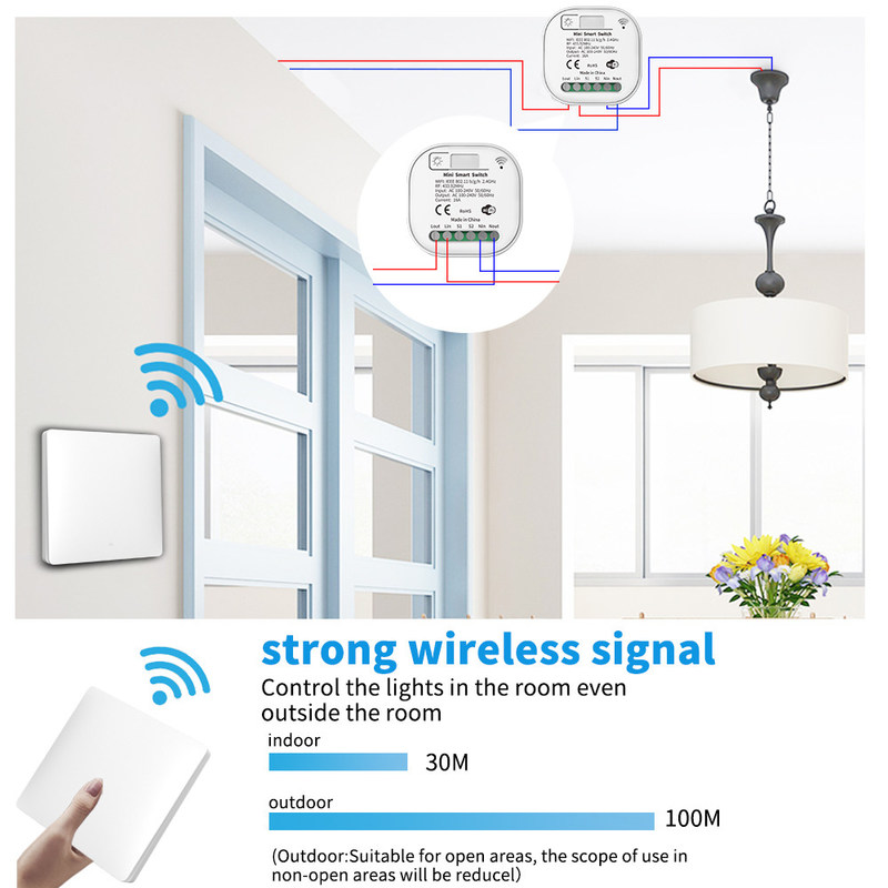 interruttore on-off chiave di Homekit di auto di Wifi tre senza fili del teleruttore 2.4GHz