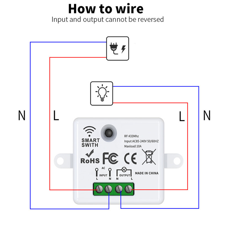 Tuya Wireless Remote Control Switch controller e ricevitore corrispondenza con Tuya modulo di supporto Google Alexa controllo vocale