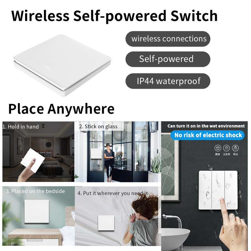Tuya Wireless Remote Control Switch controller e ricevitore corrispondenza con Tuya modulo di supporto Google Alexa controllo vocale