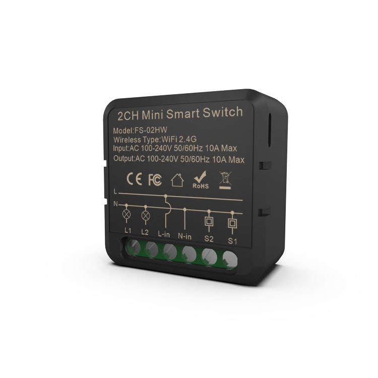 Interruttori intelligenti wifi Controllo remoto e vocale con programmazione e automazione, monitoraggio dell'energia, facile installazione e configurazione,