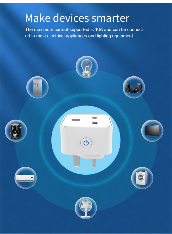 tuya wifi smart socket Plug di controllo remoto e voce con funzioni di programmazione e automazione supportano il controllo vocale Alexa