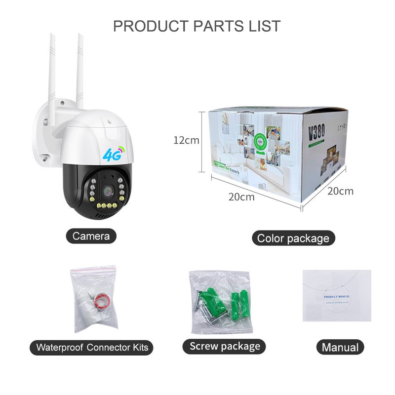 Versione 4G 1080p Smart Rotatable Camera With Night Vision Tecnologia di sorveglianza avanzata fornisce sistema di sicurezza