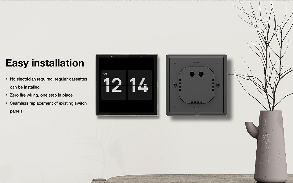 110V-240V Black Smart Home Touch Screen smart home control Panel connessione intelligente multipla controllo vocale integrato