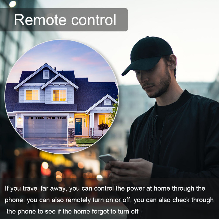 Tuya WiFi Smart Circuit Breaker Switch Misurazione in fase singola su corrente Controllo remoto mobile Timer funzioni multiple