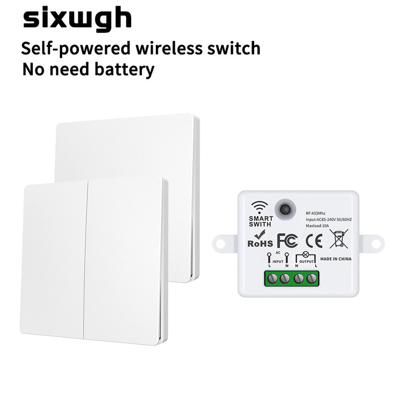 ABS Wireless Remote Control Switch 86*86*32mm Per un'operazione facile non è necessario batterie supportare più opzioni di scena di controllo.