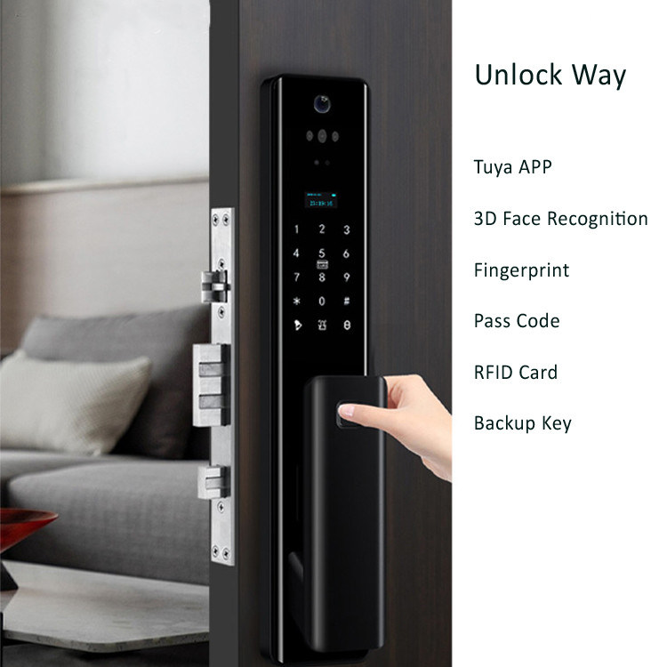 nuovo arrivo Smart Security Lock 60-70mm Backset per la sicurezza e la protezione interna 5 diversi metodi di sblocco