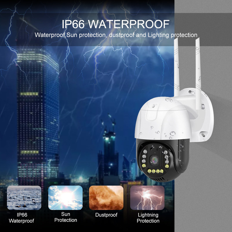 Versione WIFI Adapter AC Powered Smart Monitor Camera con visione notturna e due vie audio Smart Camera