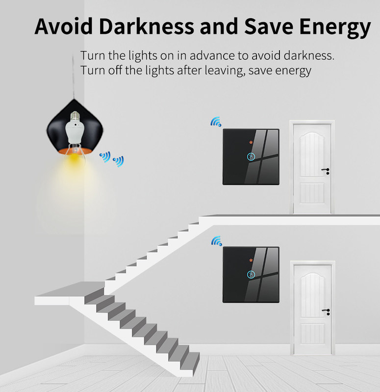 10A resistente al fuoco ABS Homekit Smart Switch pannello di vetro temperato Tre interruttori di accensione/spena supportano il telecomando