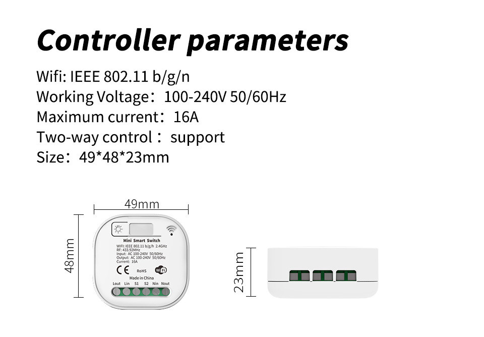 Smart Home Automation Remote Light Switch 16A Modulo di interruttore Tuya Smart Timer Wall Light Switch supporto controllo vocale
