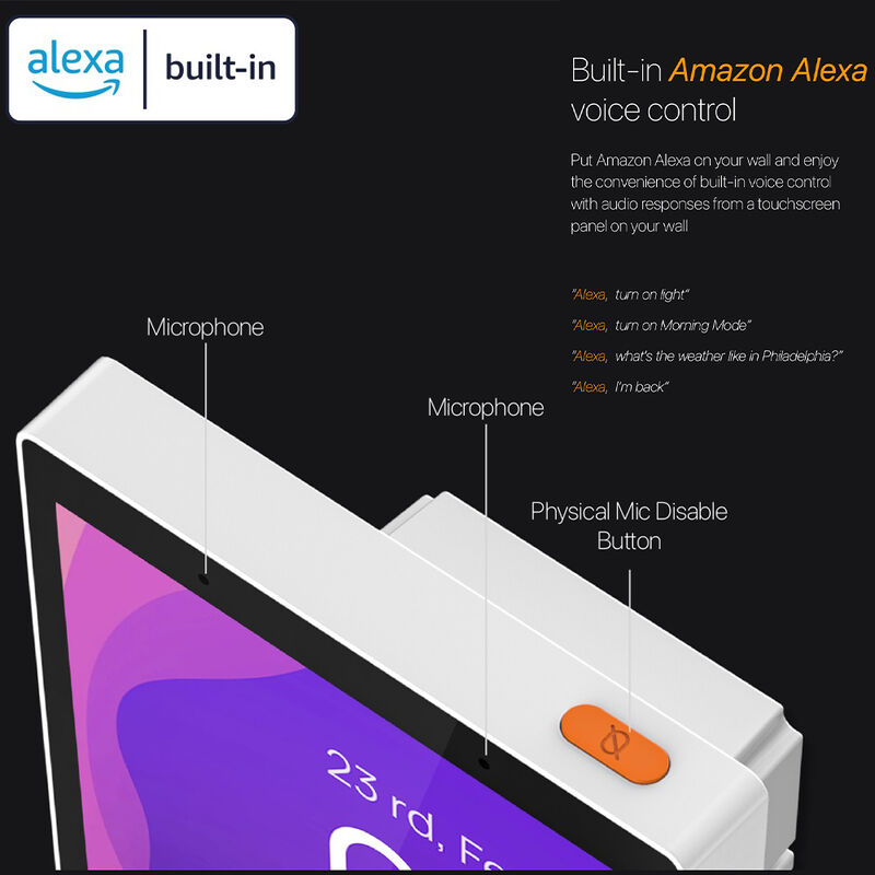 SIXWGH 5 pollici pannello di controllo intelligente Alexa Touchscreen incorporato impermeabile 7MP Camera Zigbee Gateway Edge Computing Smart Home