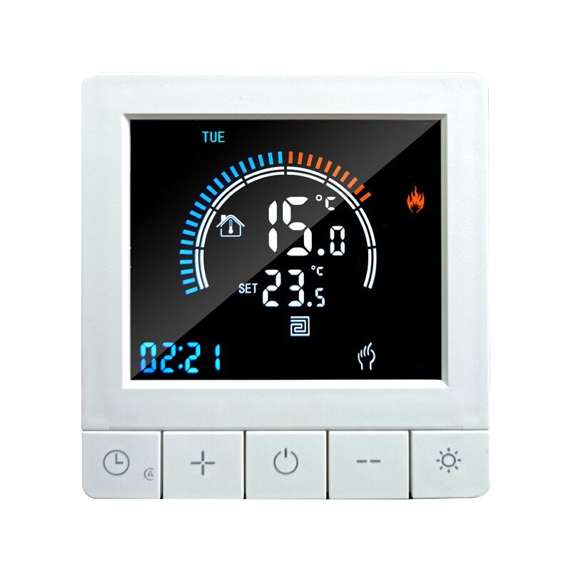 SIXWGH Tuya Smart Thermostat Wi-Fi App Control Display OLED Display Slider Design Controllo vocale 7-Day Schedule 16A Carico lavora a casa