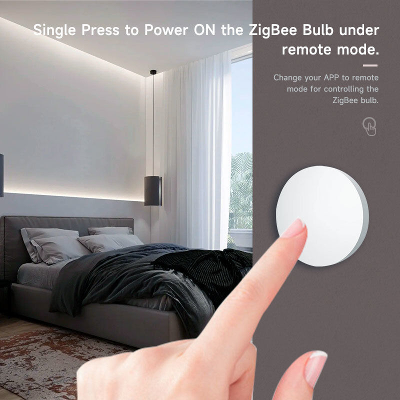 SIXWGH Tuya ZigBee Smart Button Switch Telecomando Wireless Un Tasto Controller Multi-Scena Compatibile Android Smart Home
