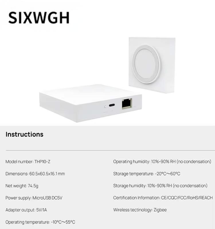SIXWGH Gateway Smart Home 3-in-1: Hub Zigbee + Router WiFi + Centro Controllo Vocale Compatibile con Apple Google Home Alexa & Tuya