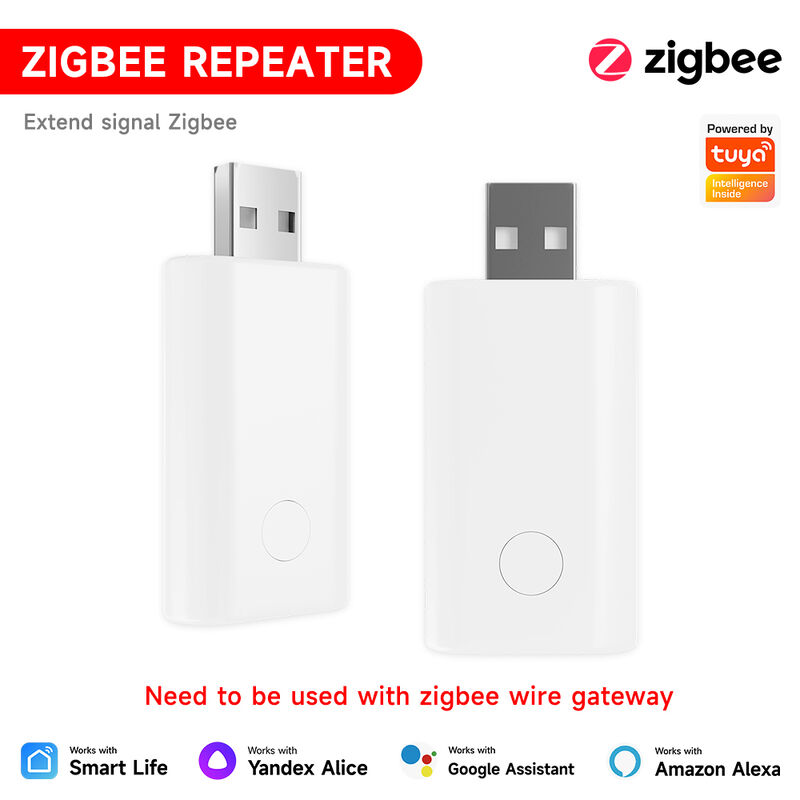 SIXWGH Ripetitore Segnale Zigbee Estensore Booster Tuya Smart Gateway USB Plug & Play Estende Portata 20-30m Rete Mesh per Grandi Abitazioni