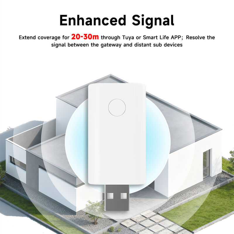 SIXWGH Ripetitore Segnale Zigbee Estensore Booster Tuya Smart Gateway USB Plug & Play Estende Portata 20-30m Rete Mesh per Grandi Abitazioni