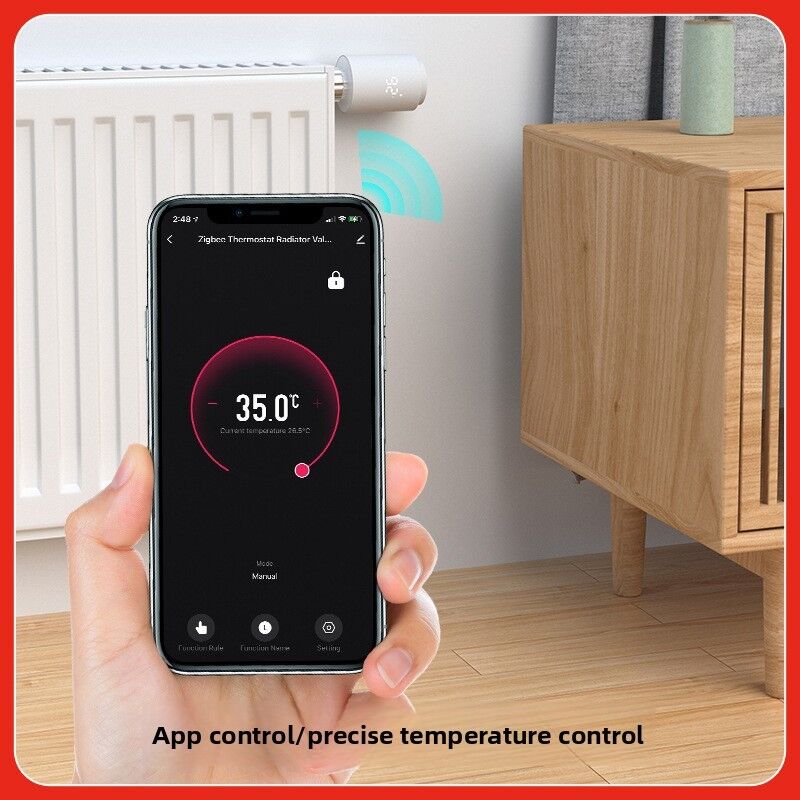 SIXWGH Tuya Zigbee & Wi-Fi Smart LCD Touchscreen Termostatico Valvola Termostatica Radiatore Controllo Temperatura Programmabile APP Voce Eco Casa