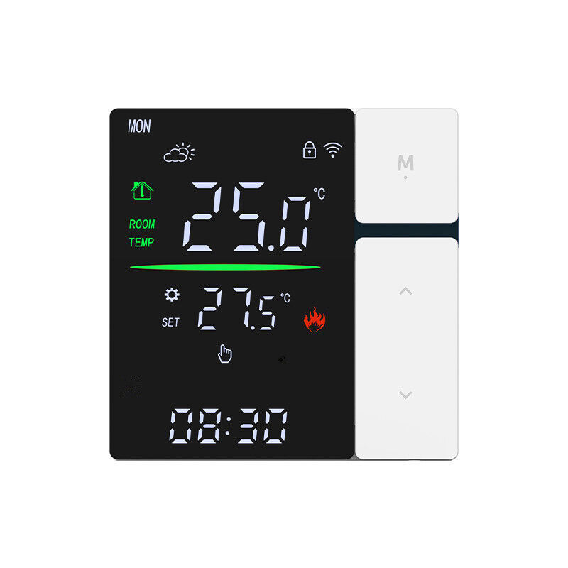 SIXWGH WIFI Termostato Intelligente, Controllo Vocale e Termostato Programmabile tramite APP per Riscaldamento Elettrico, Caldaia a Gas, Uso Domestico e Ufficio