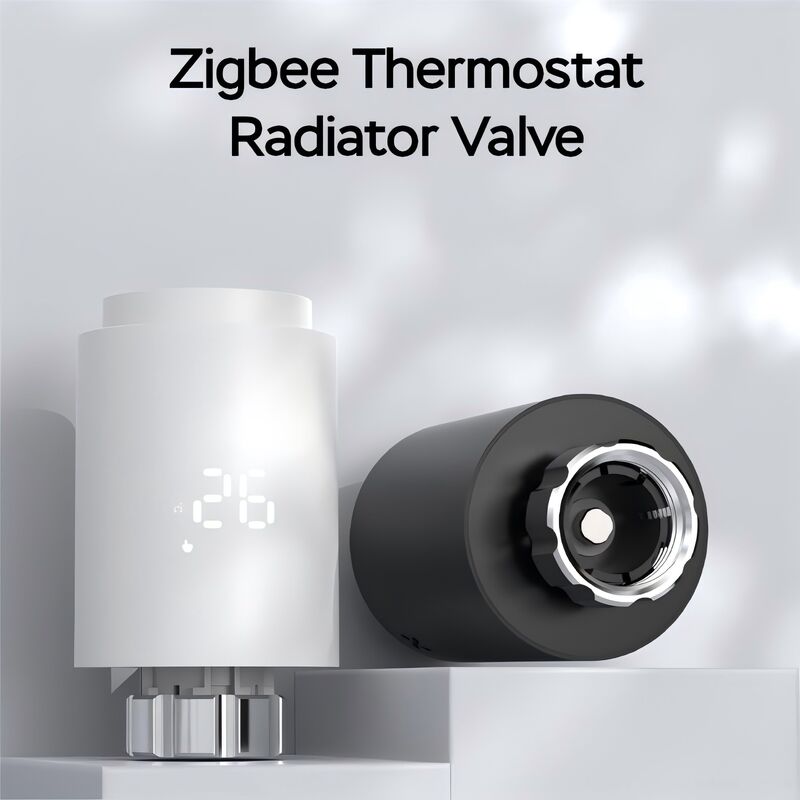 SIXWGH Zigbee 3.0 Smart Thermostatic Radiator Valve (TRV) Alexa/Google Assistant Tuya App 7 giorni di riscaldamento wireless programmabile