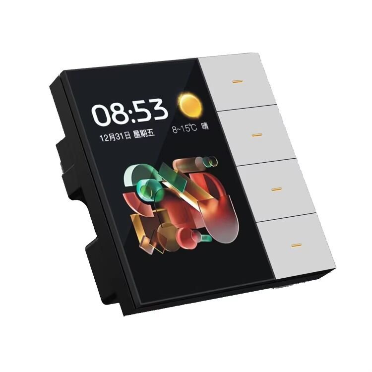 SIXWGH Smart Life Smart Touch Wall Switch 4 Gang WiFi Zigbee Panel Radar Sensore Colorato Customized Luxury Home Hotel Office