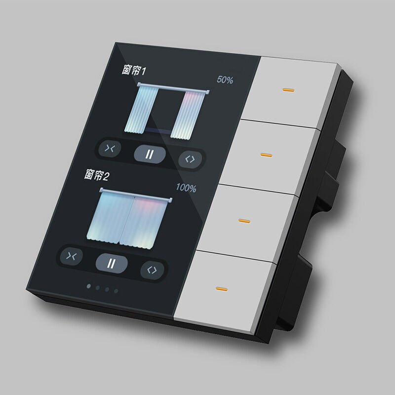 SIXWGH Smart Life Smart Touch Wall Switch 4 Gang WiFi Zigbee Panel Radar Sensore Colorato Customized Luxury Home Hotel Office