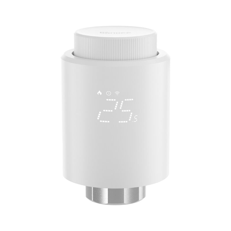 SIXWGH Tuya Zigbee Smart Termostatic Radiator Valve TRV APP Controllo Vocale Programmazione Automatica Design a Barra Compatibile con Alexa/Google Home