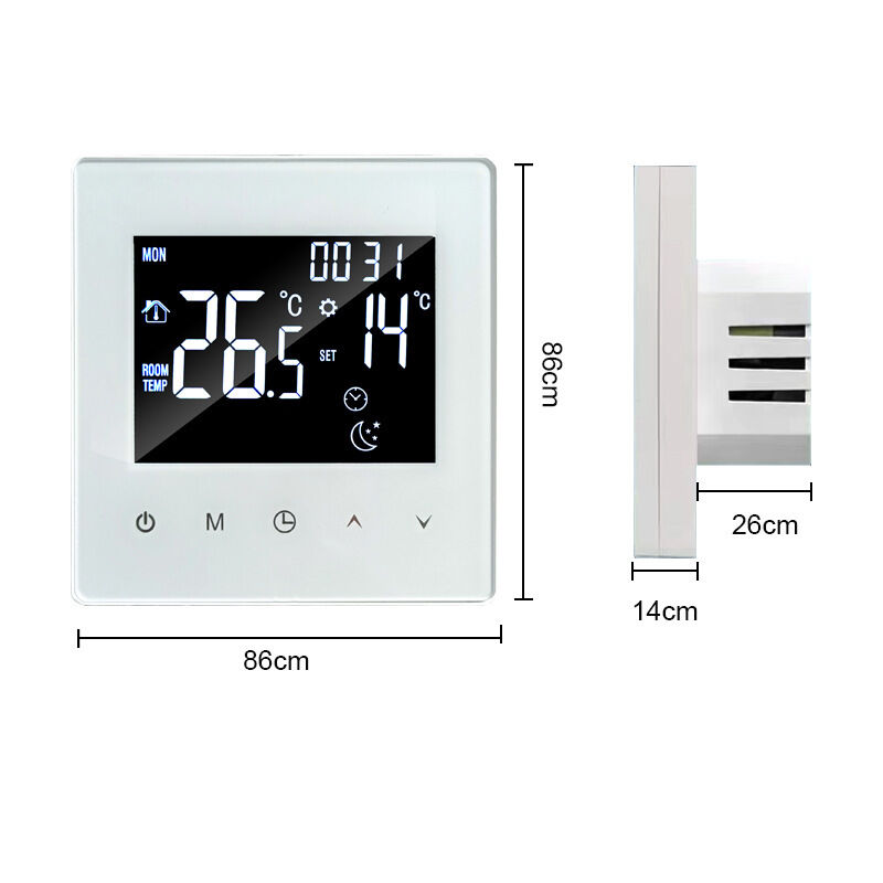 Termostato Intelligente per Riscaldamento a Pavimento WiFi con Controllo Vocale, APP, Display a LED per Uso Domestico e Commerciale