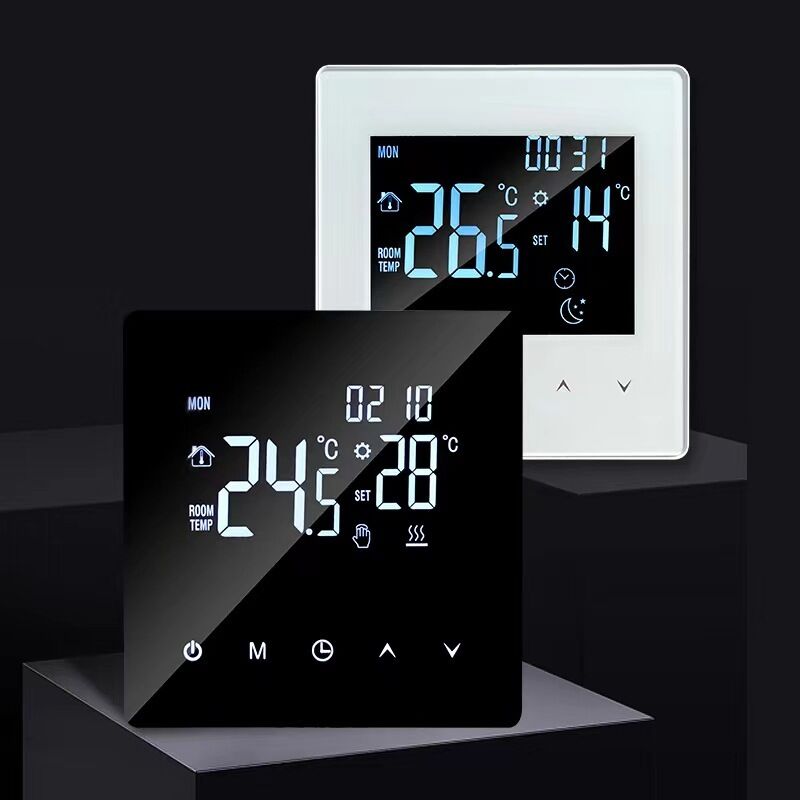 Termostato Intelligente per Riscaldamento a Pavimento WiFi con Controllo Vocale, APP, Display a LED per Uso Domestico e Commerciale