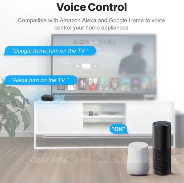 SIXWGH Tuya Smart Telecomando Compatibile con US/EU/PL Alexa Google Home Copertura a 360° Certificato FCC Telecomando IR Smart Zigbee 5V WiFi