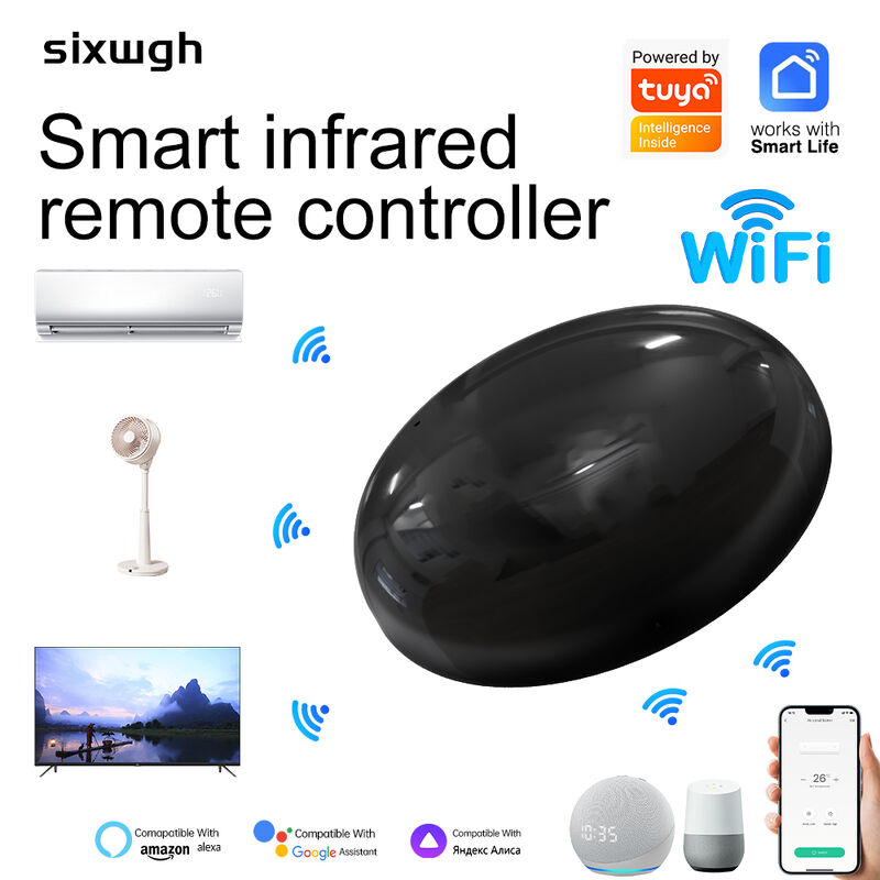 SIXWGH Smart Home Wi-Fi Controllo vocale Climatizzatore Alexa Google Home TuyaApp Compatibilità universale InfrarossoTipo-C IR alimentato
