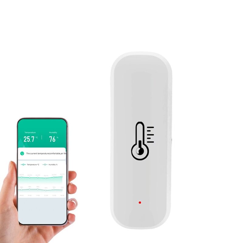 SIXWGH Tuya WiFi Sensore di temperatura e umidità intelligente Alexa/Google Controllo vocale 30 giorni di archiviazione dati elettrico per domotica