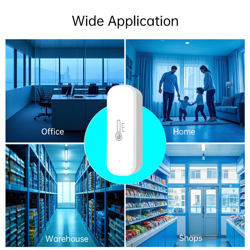 SIXWGH Tuya WiFi Sensore di temperatura e umidità intelligente Alexa/Google Controllo vocale 30 giorni di archiviazione dati elettrico per domotica