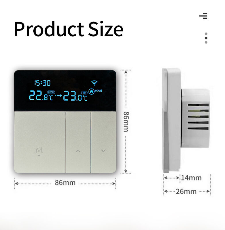 SIXWGH Smart WiFi Termostato Tuya App Controllo vocale 16A Load LCD Controller di temperatura programmabile per hotel a piano elettrico