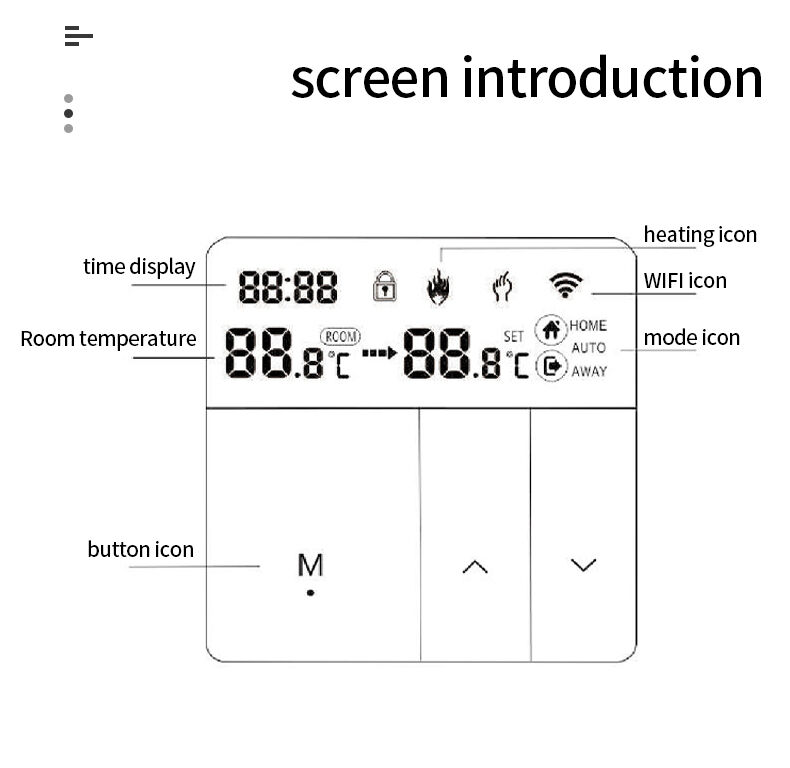 SIXWGH Smart WiFi Termostato Tuya App Controllo vocale 16A Load LCD Controller di temperatura programmabile per hotel a piano elettrico