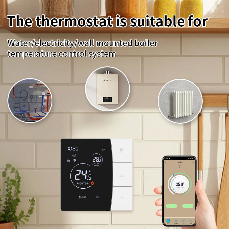 SIXWGH Termostato WiFi Intelligente per Uso Alberghiero App Tuya Controllo Vocale Riscaldamento a Pavimento Elettrico Controller di Temperatura 16A