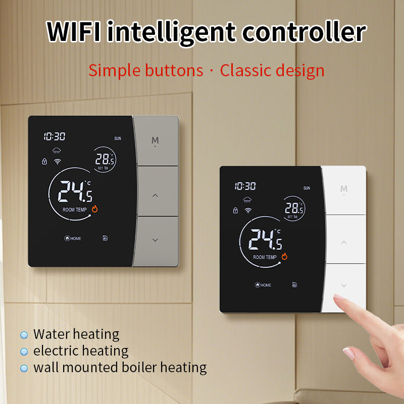 SIXWGH Termostato WiFi Intelligente per Uso Alberghiero App Tuya Controllo Vocale Riscaldamento a Pavimento Elettrico Controller di Temperatura 16A