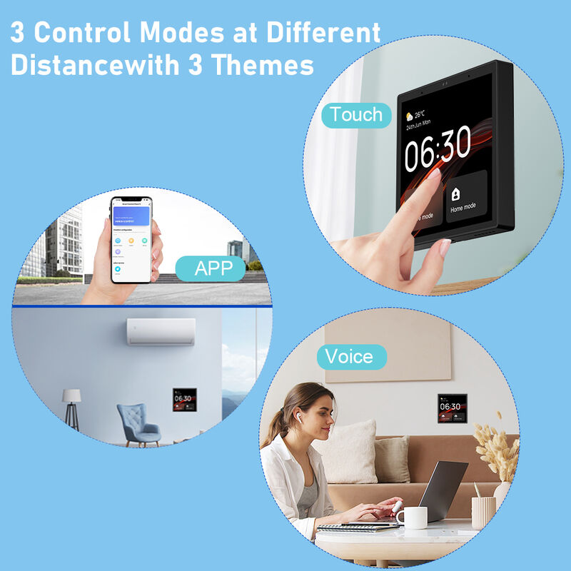 SIXWGH Pannello di Controllo Smart Home Touchscreen da 4 pollici Alexa Tuya Gateway Hub Zigbee 3.0 Integrato Controllo Vocale Montaggio a Parete AIoT