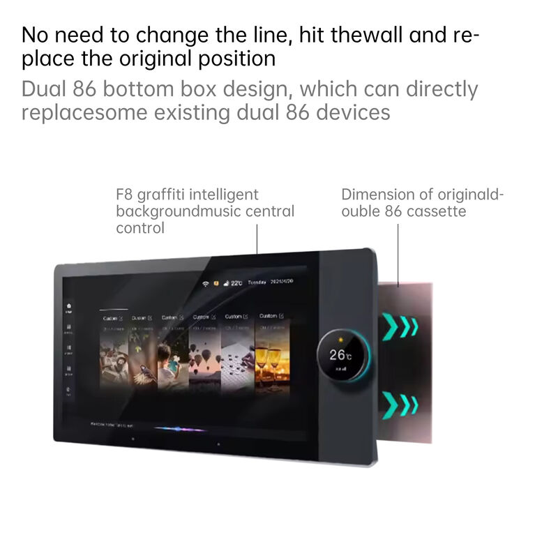 SIXWGH Luxury Upgrade Pannello di controllo Smart Home da 10 pollici Tuya WiFi Zigbee Gateway App Voce Musica di Sfondo Multi-Scenario Bar